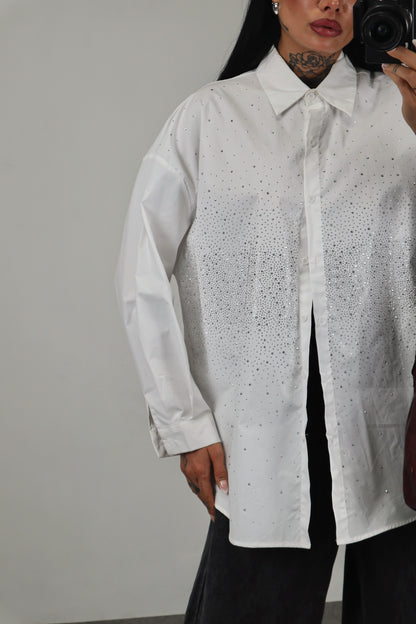 Camicia Polvere di Strass - Bianco