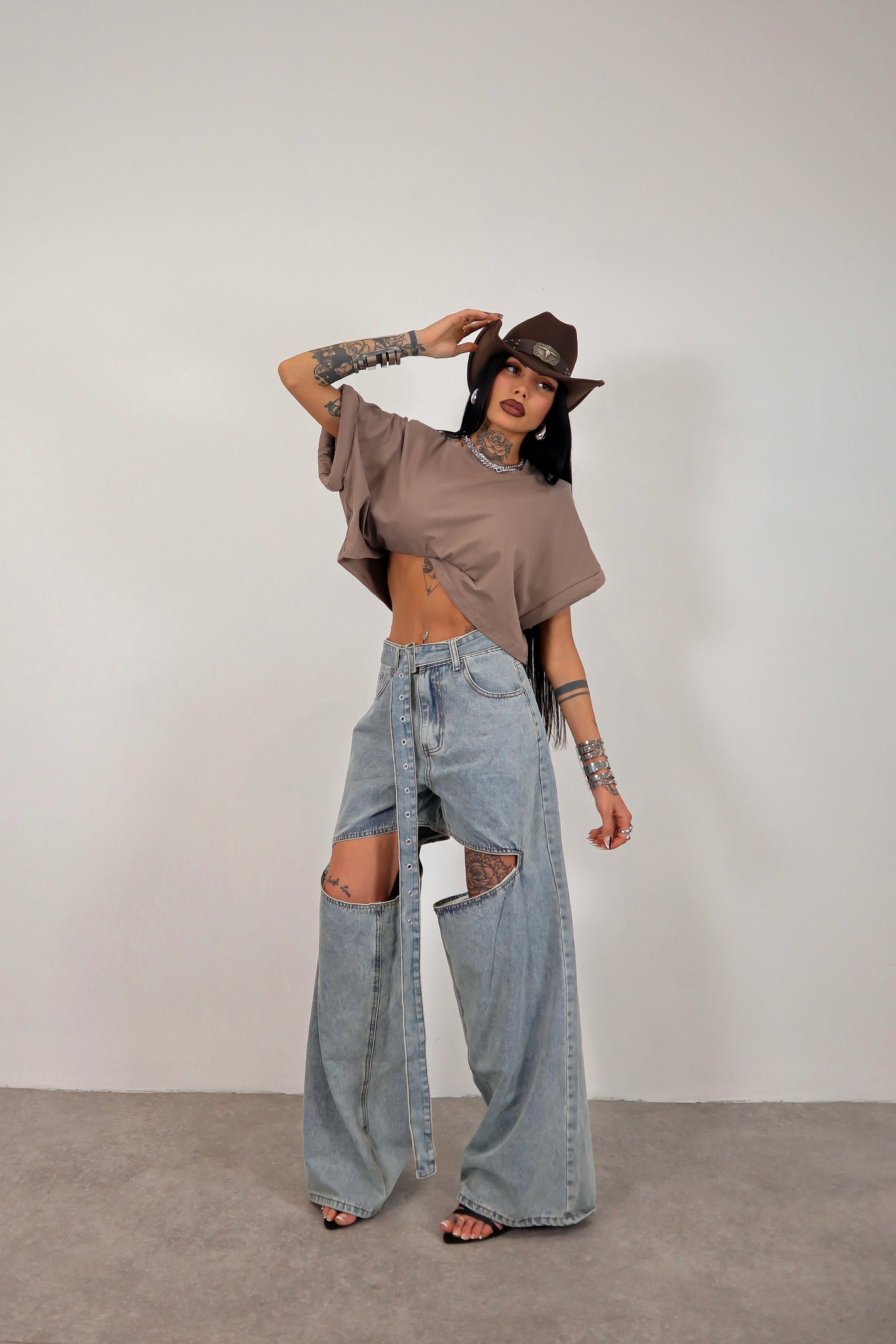 T-shirt crop Donut - Fango