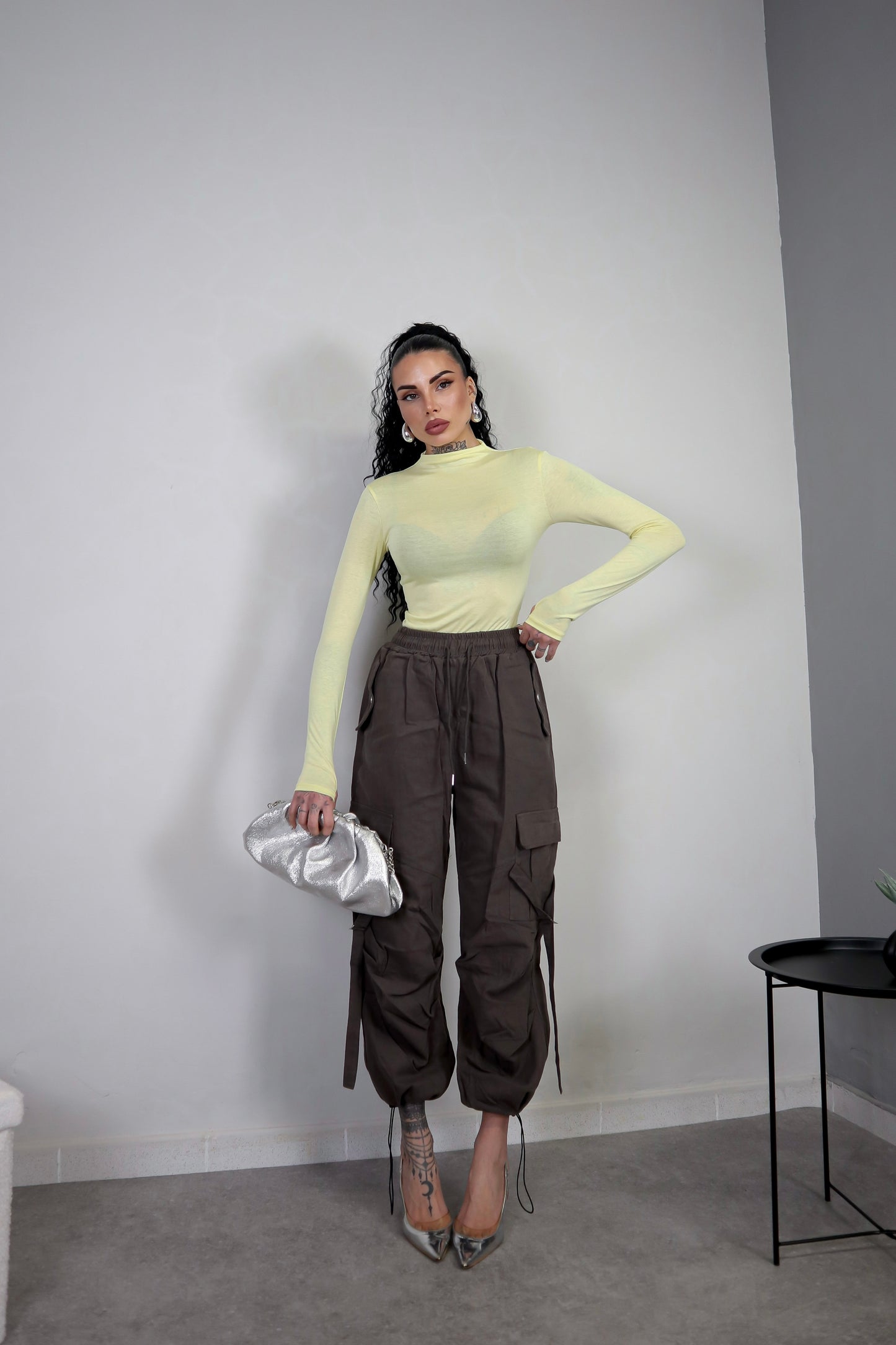 Pantalone Cargo Terry - Marrone