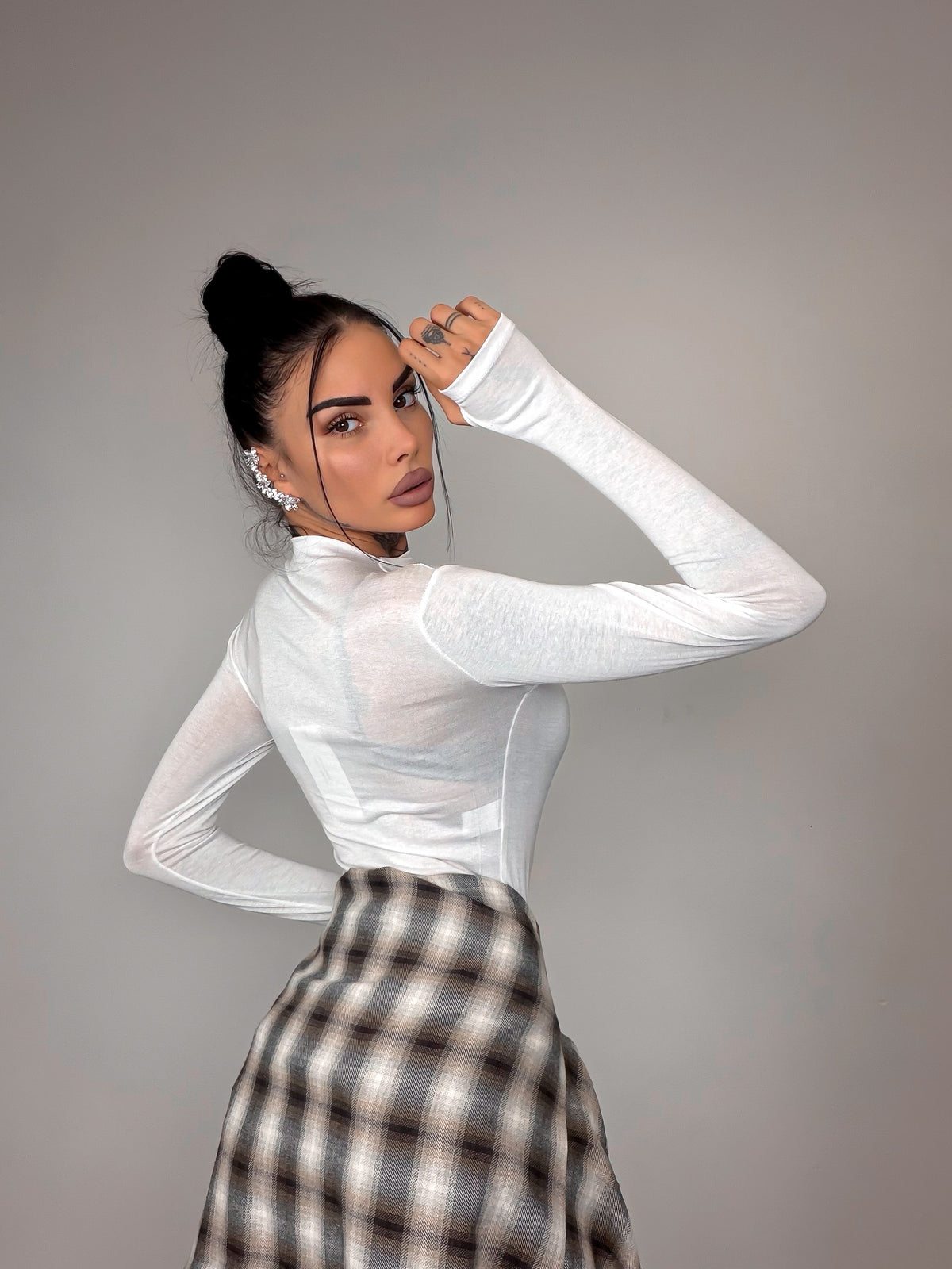 Body Velato Guantino - Bianco