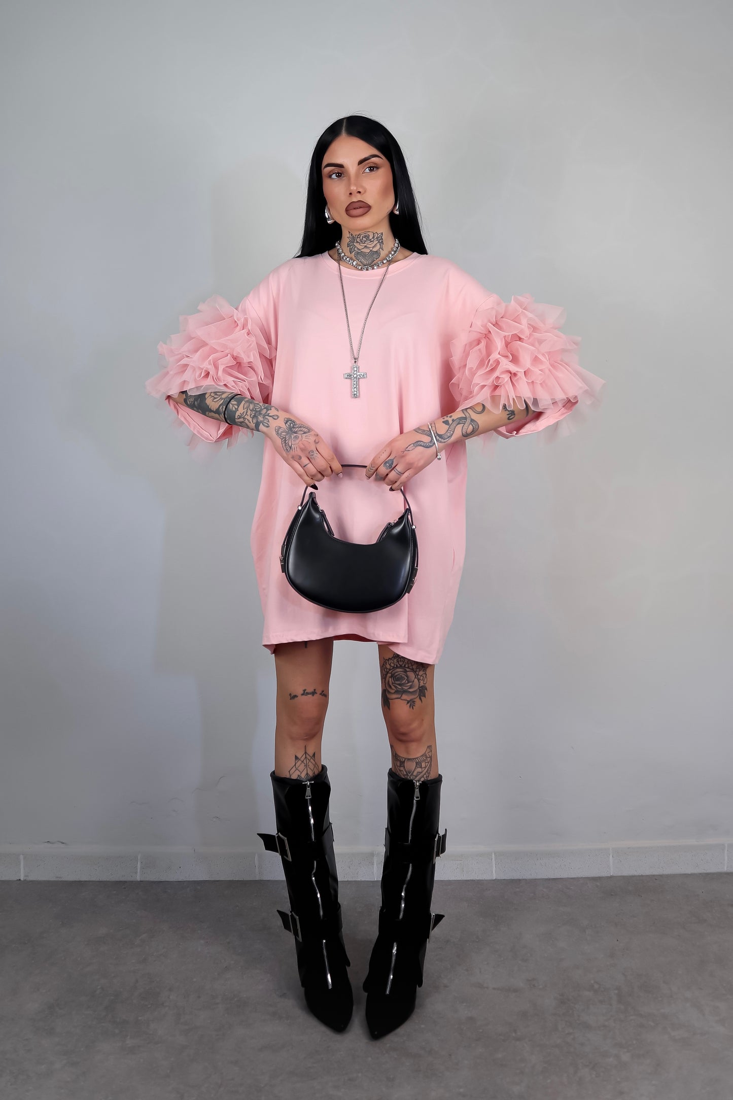 T-Shirt Oversize Fluffy - Rosa