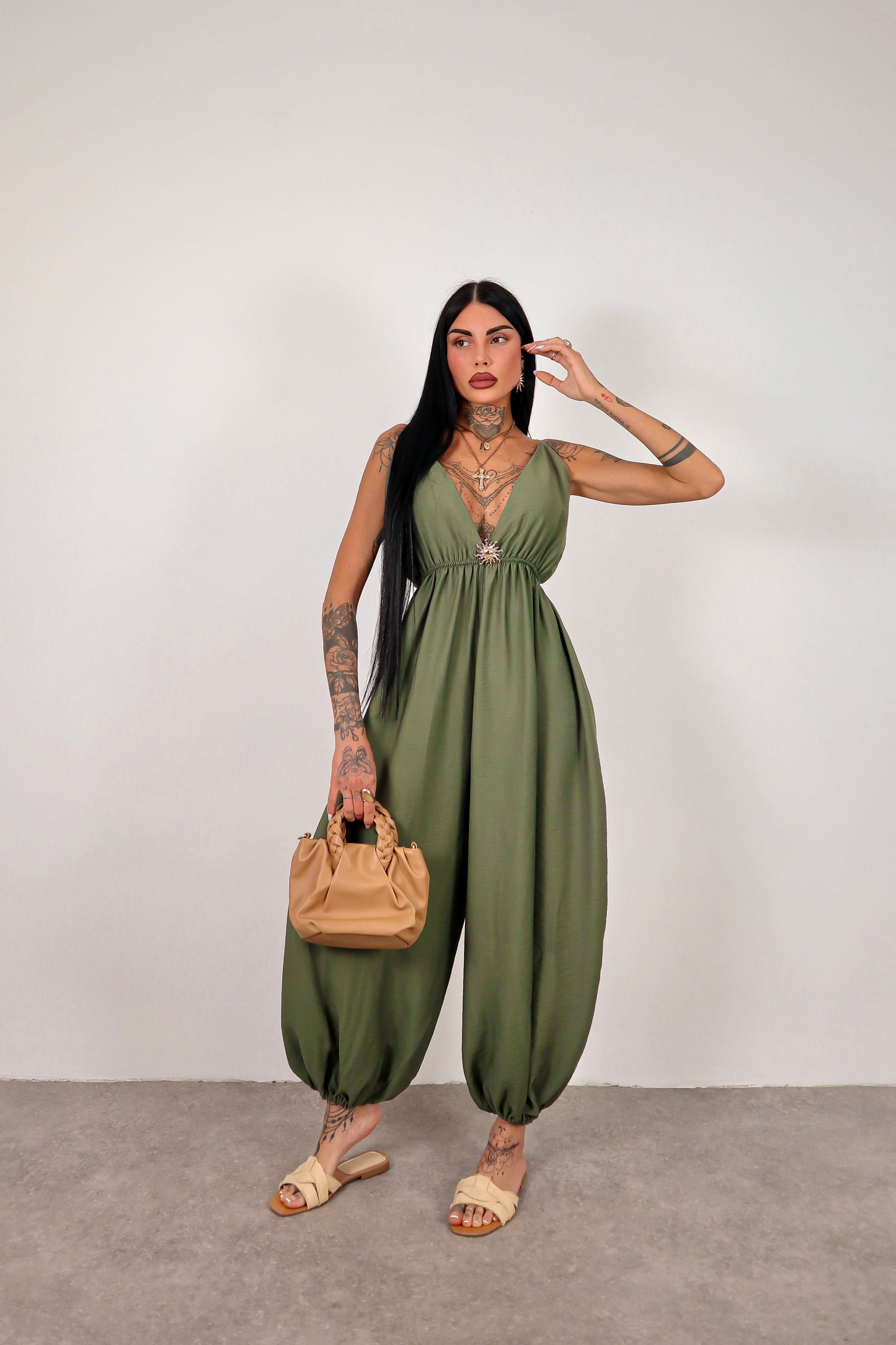 Tuta intera Sole - Verde militare