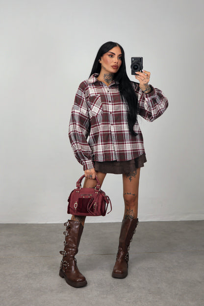 Camicia Tartan Valery - Bordeaux