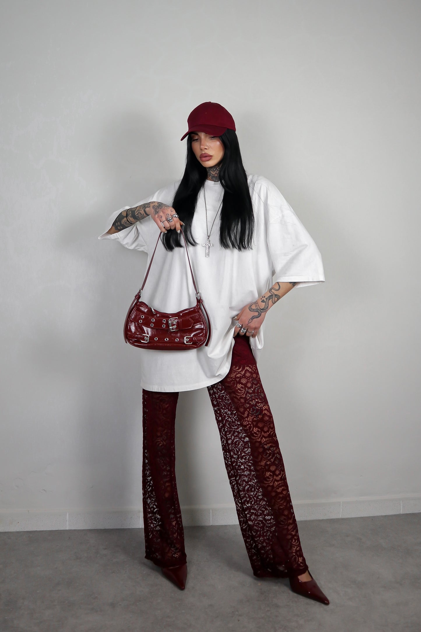 Pantalone Pizzo Morbido - Bordeaux