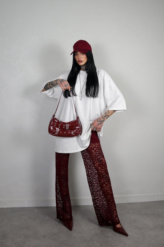 Pantalone Pizzo Morbido - Bordeaux