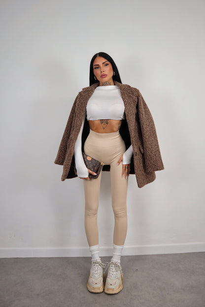 Blazer Oversize Teddy - Marrone