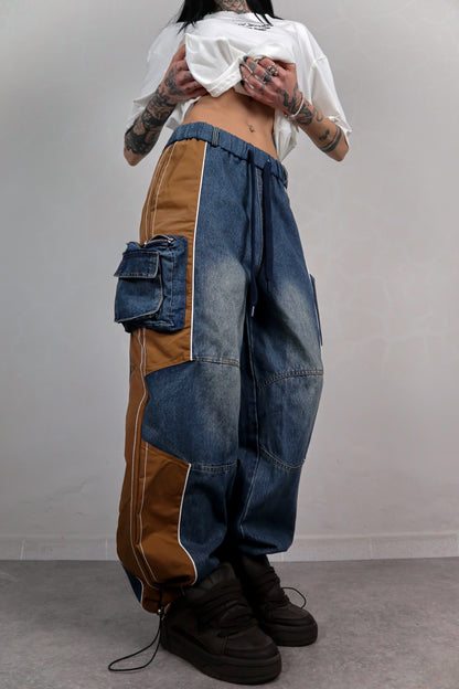 Pantalone Cargo Bicolor
