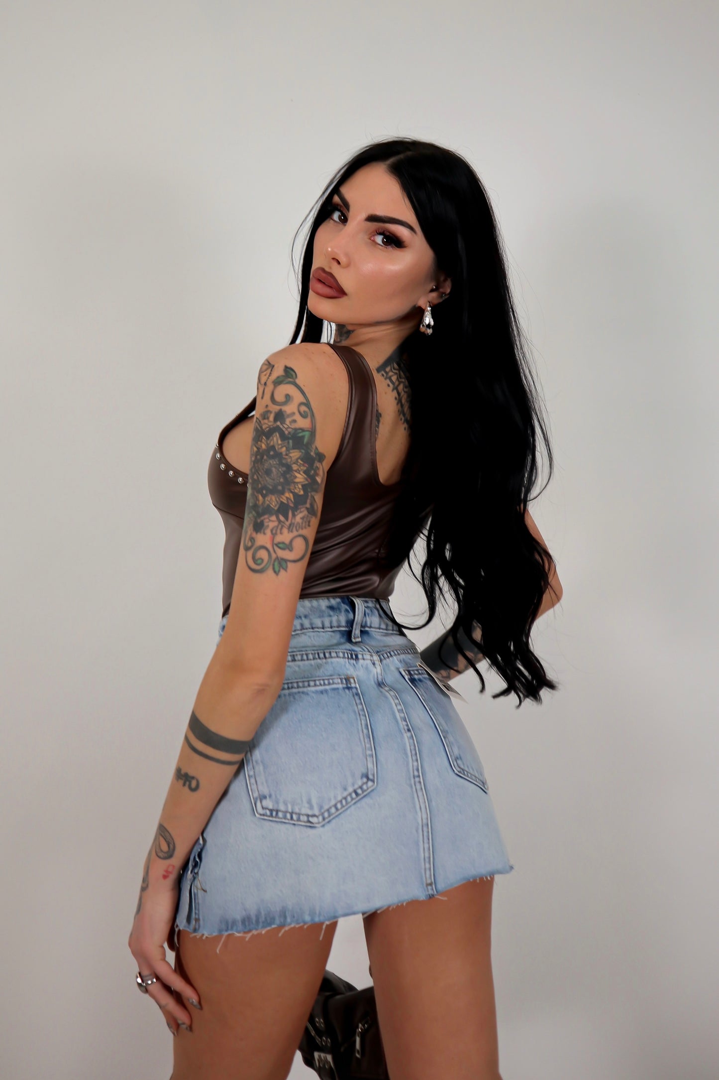 Body ecopelle Anais - Marrone