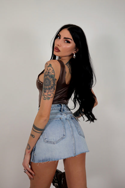 Body ecopelle Anais - Marrone