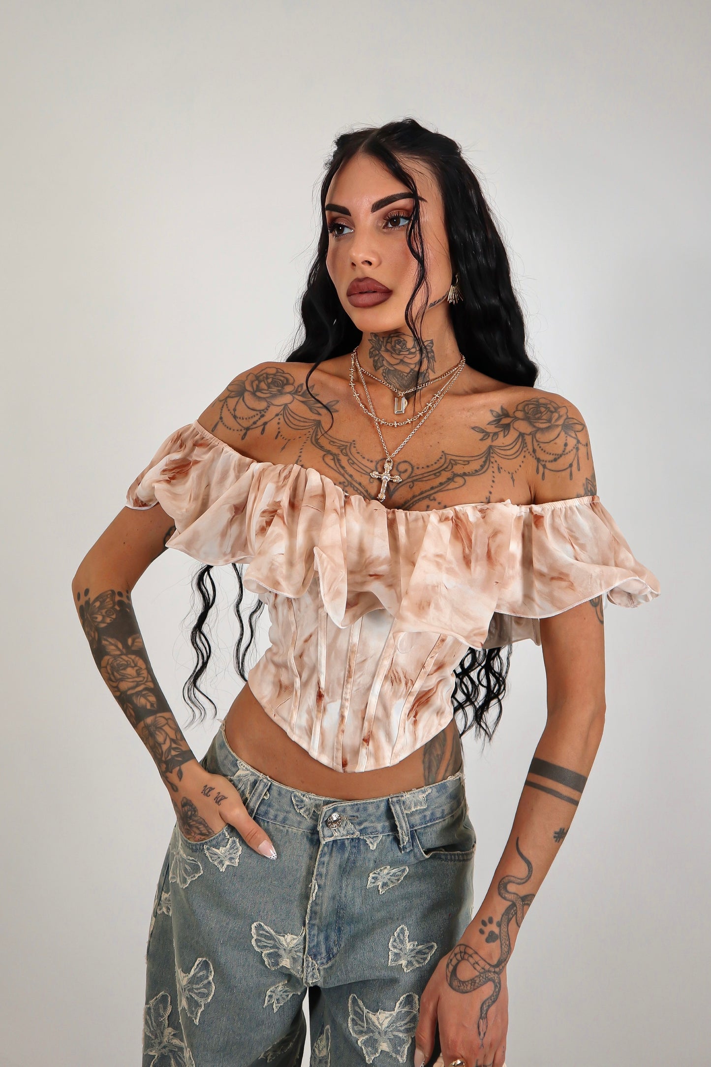 Top corsetto Boreale - Champagne