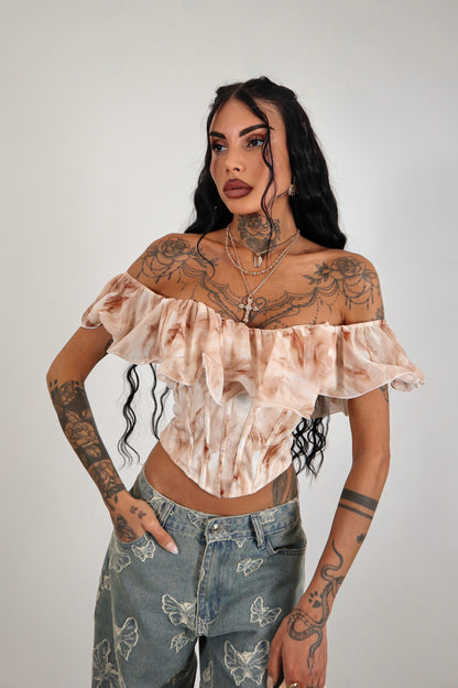 Top corsetto Boreale - Champagne