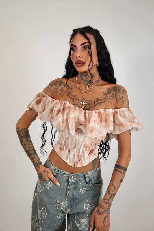 Top corsetto Boreale - Champagne