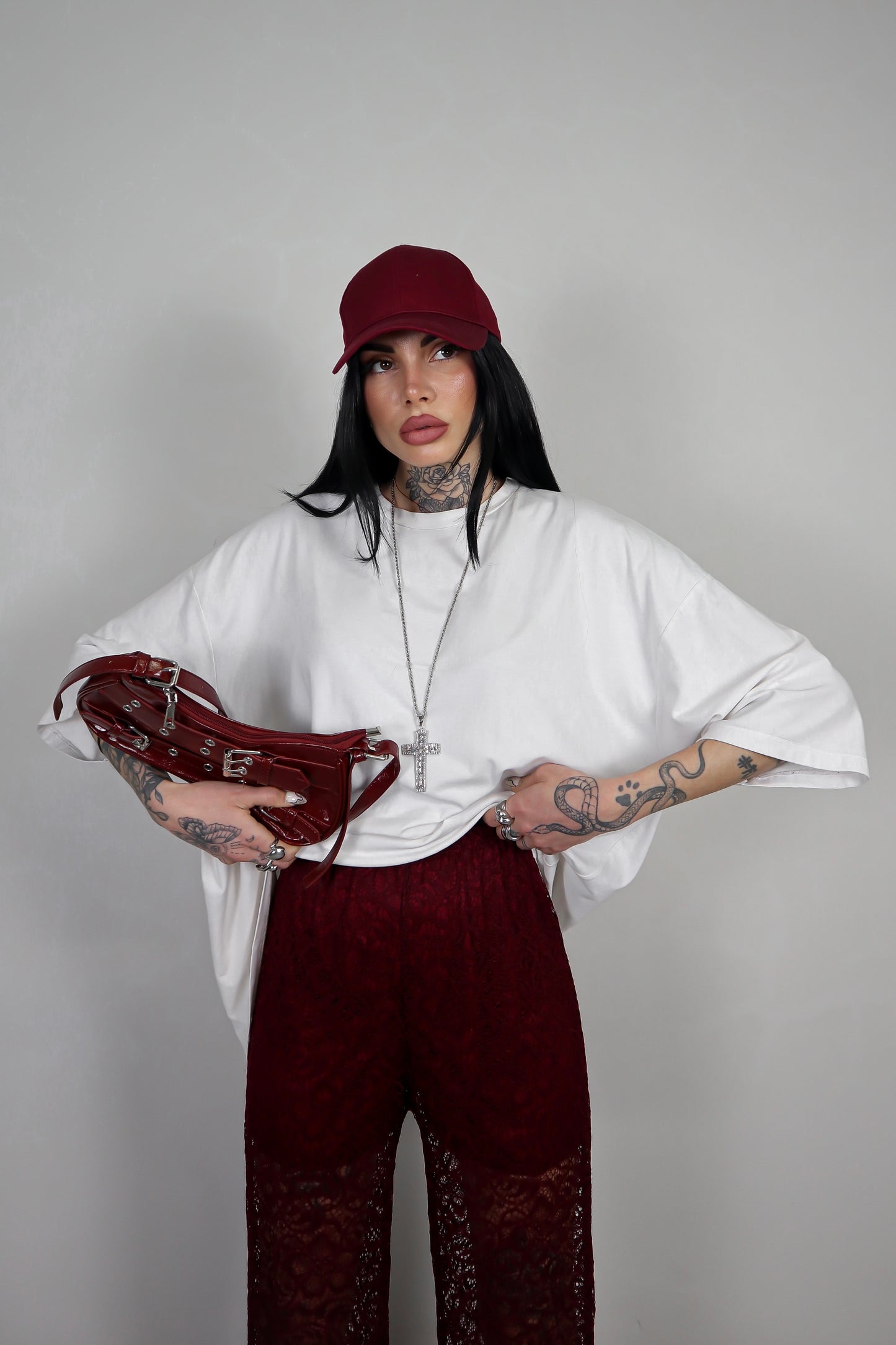 Pantalone Pizzo Morbido - Bordeaux