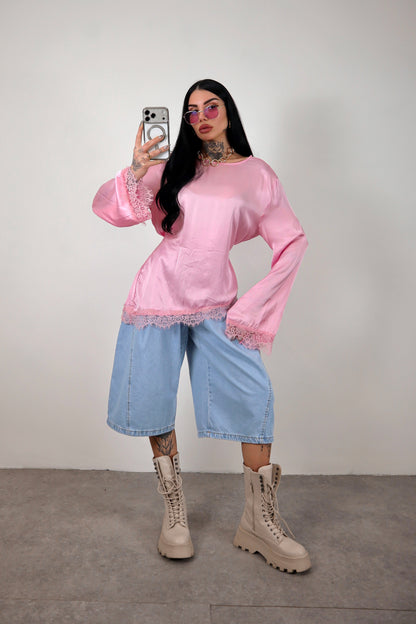 Maglia long sleeve Elegant - Rosa