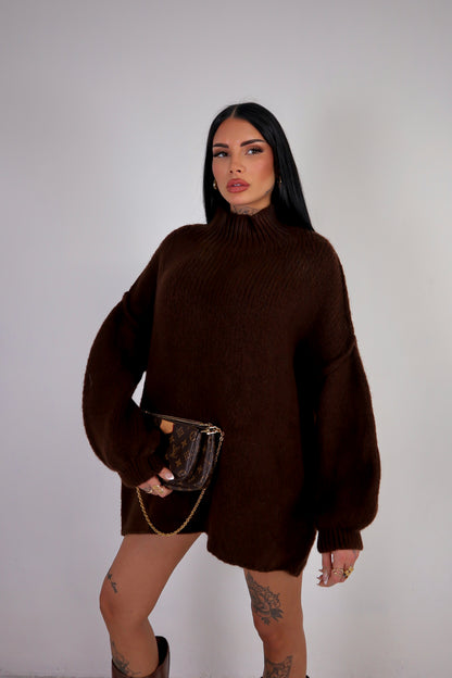 Maglione Maxi Ruby - Marrone