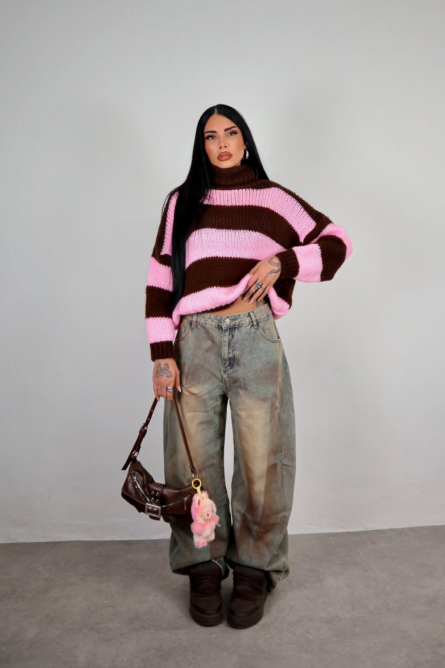 Maglione Nadine - Rosa/Marrone