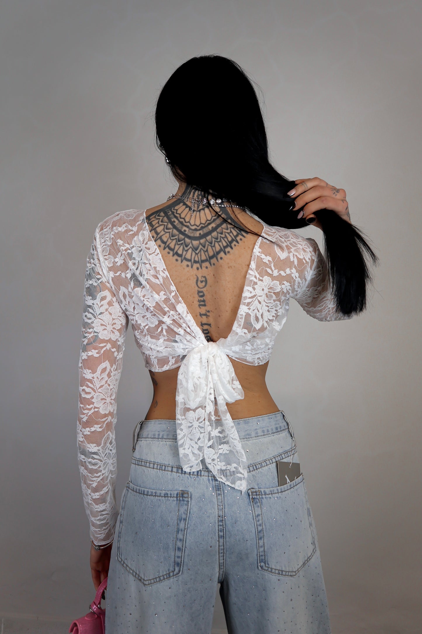 Top Coprispalle Pizzo - Bianco
