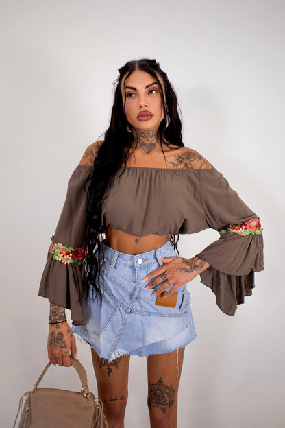 Blusa Violetta - Marrone