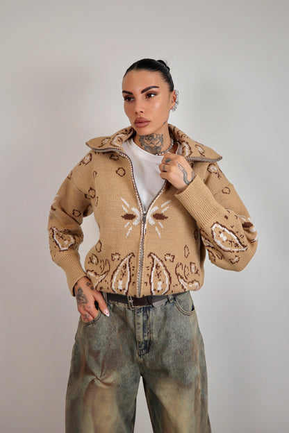 Cardigan Bandana - Beige