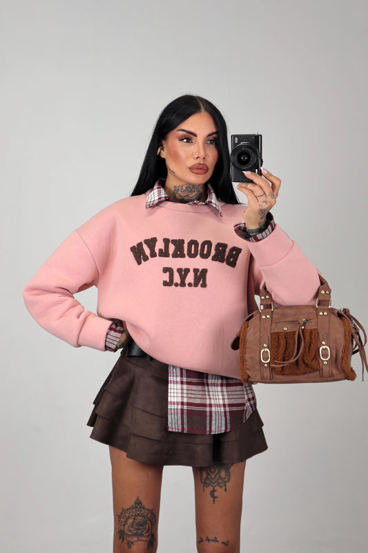 Felpa Brooklyn - Rosa