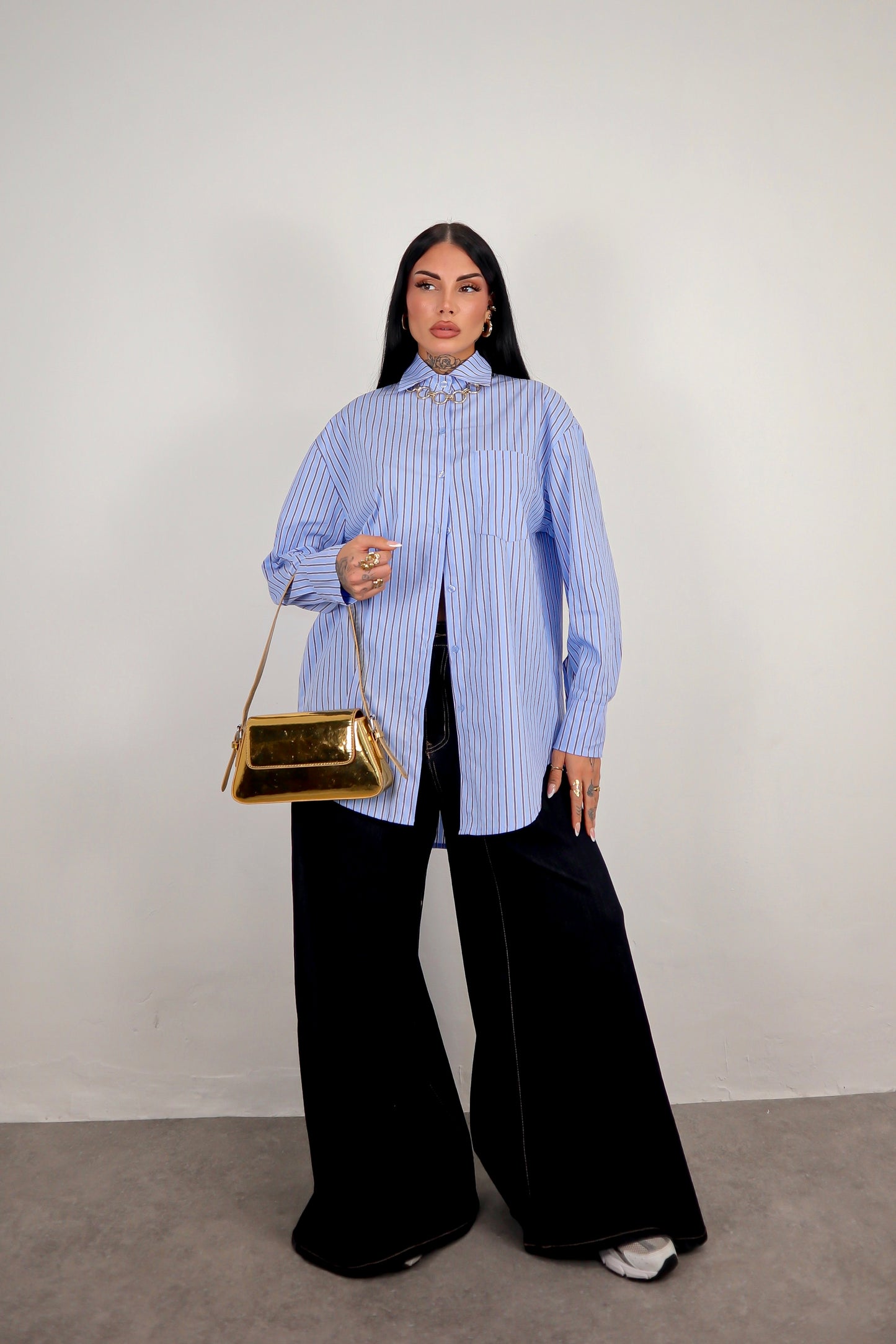Camicia oversize Kristy - Azzurro