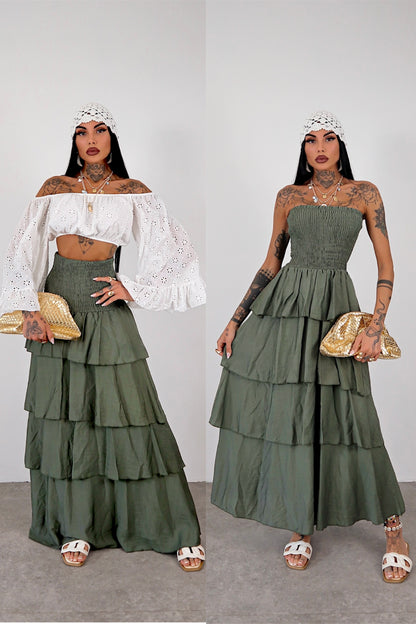 Abito / Gonna Nour - Verde militare
