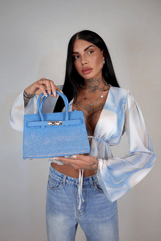 Borsa denim Bling - Azzurro