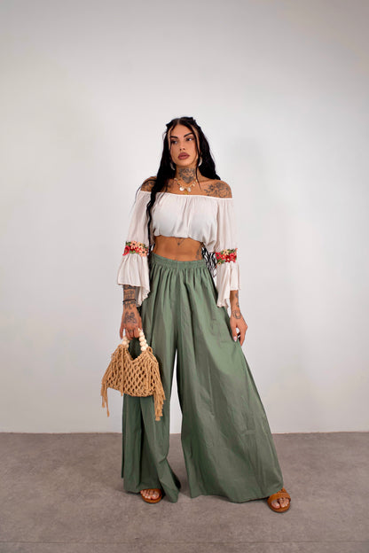 Pantalone Aitana - Verde salvia