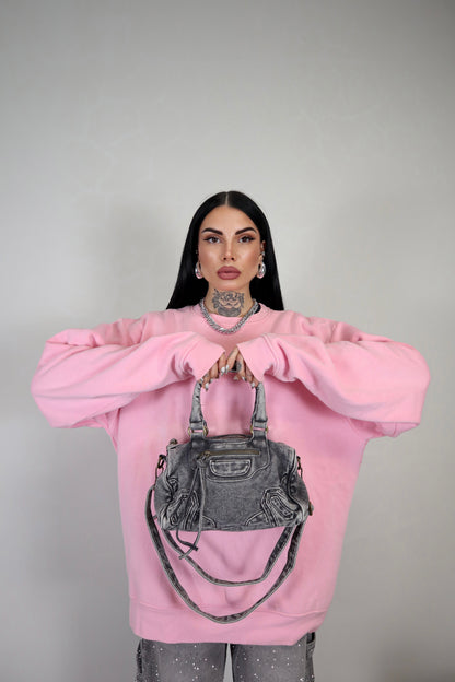 Borsa Denim City - Grigio fumo