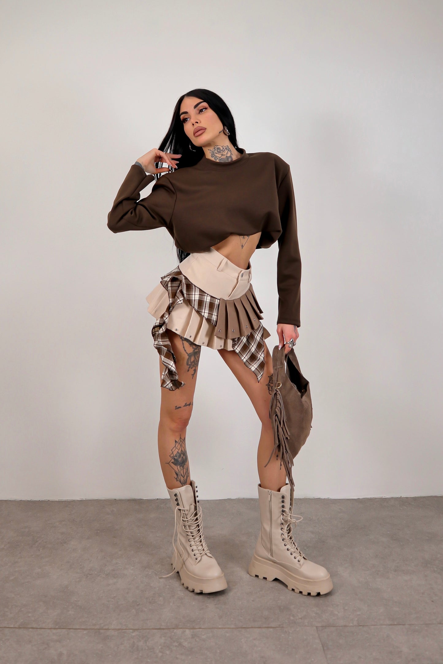 Panta gonna Tartan Greta - Beige
