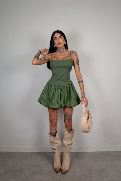 Abito Puffy - Verde