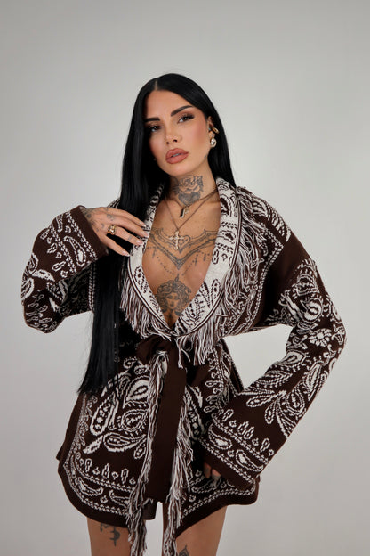 Cardigan Perù - Marrone