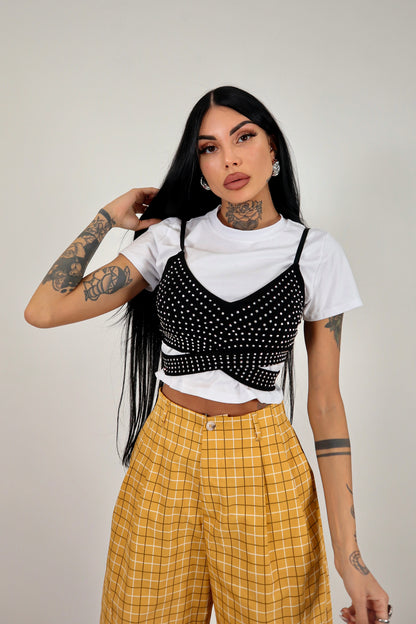 Set T-shirt + Top Borchie