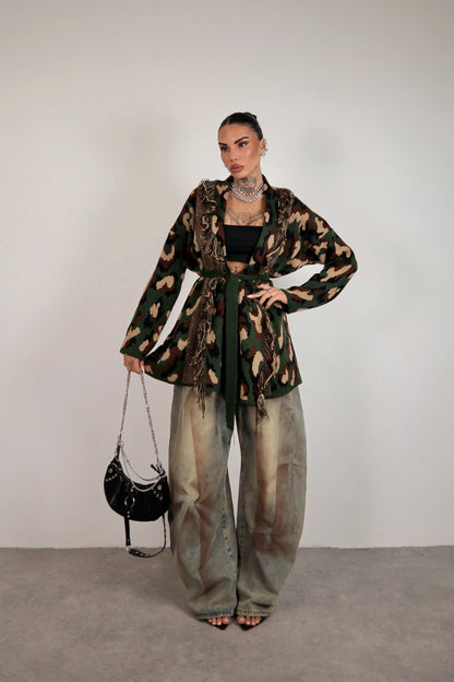 Cardigan Perù - Militare