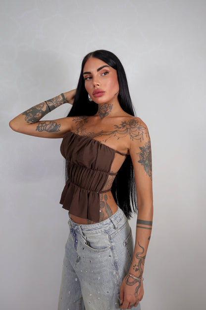 Top Scarlett - Marrone