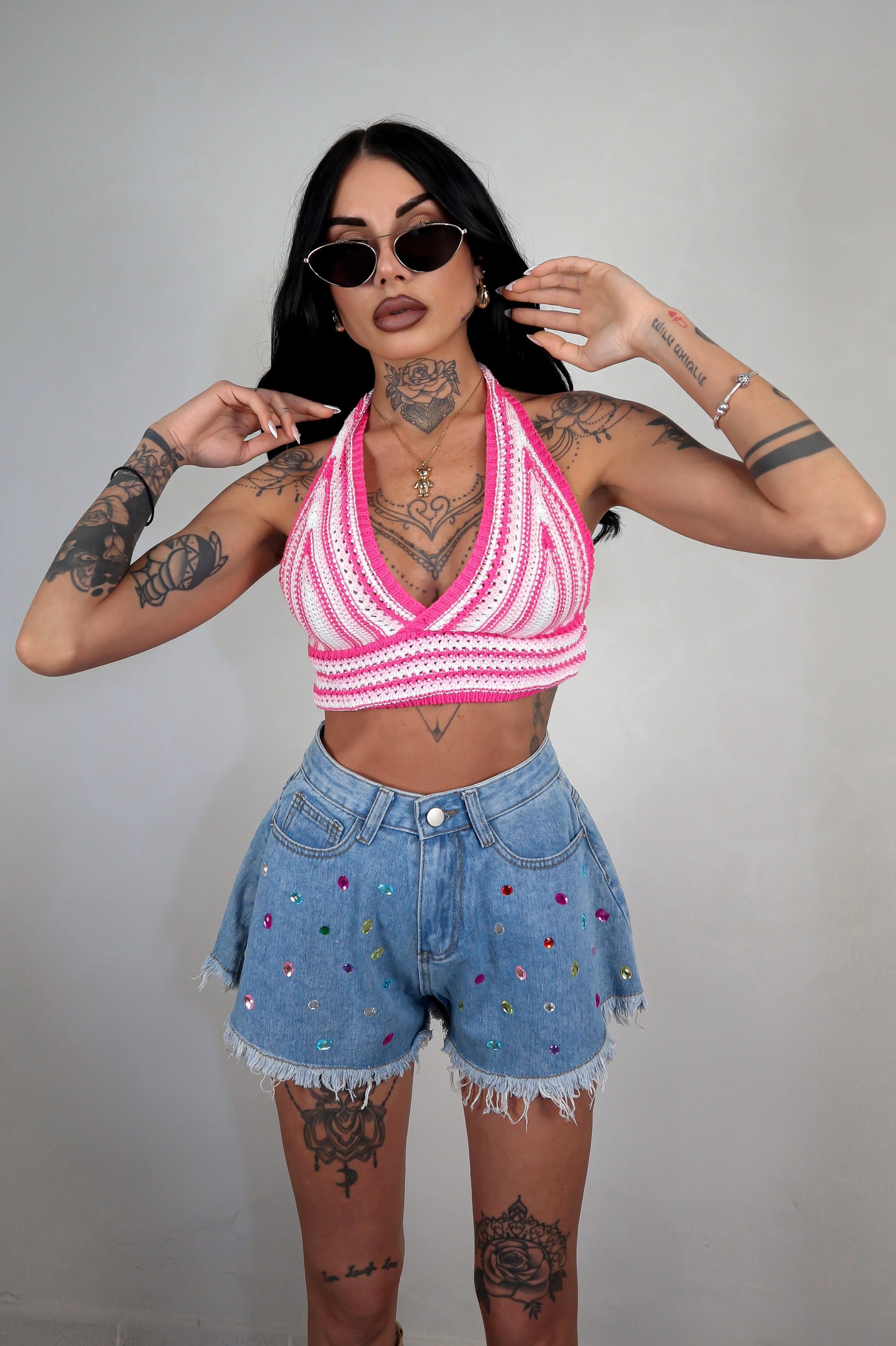 Top Crochet Selly - Rosa