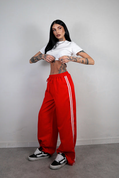 Pantalone Stripes - Rosso