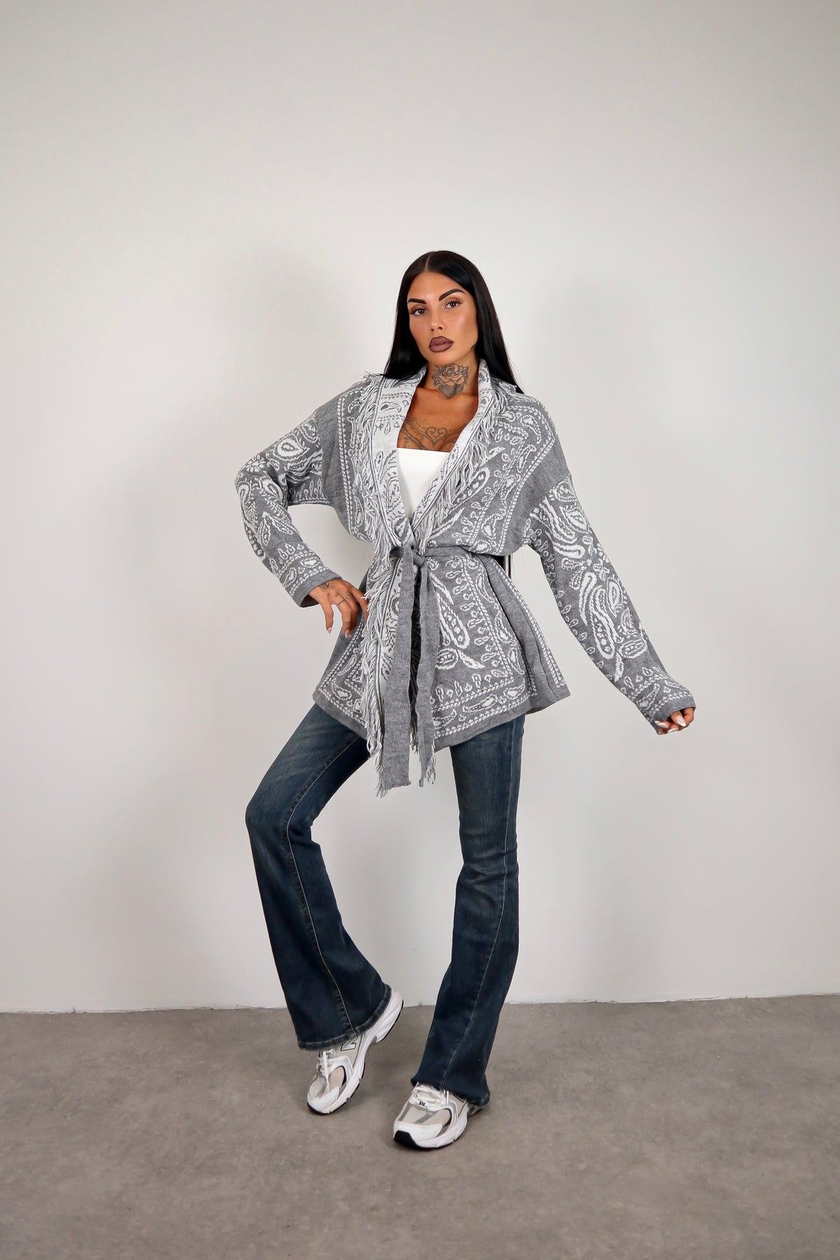 Cardigan Perù - Grigio