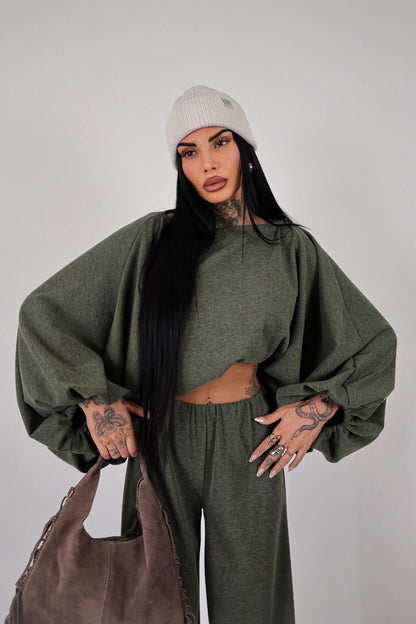 Completo in maglia Isadora - Verde militare