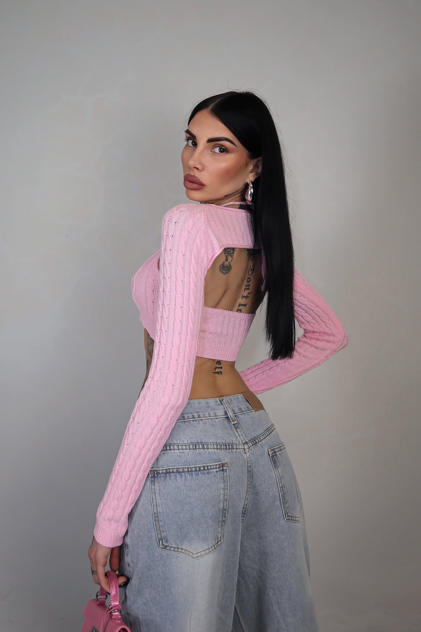 Maglia Crop Duo - Rosa
