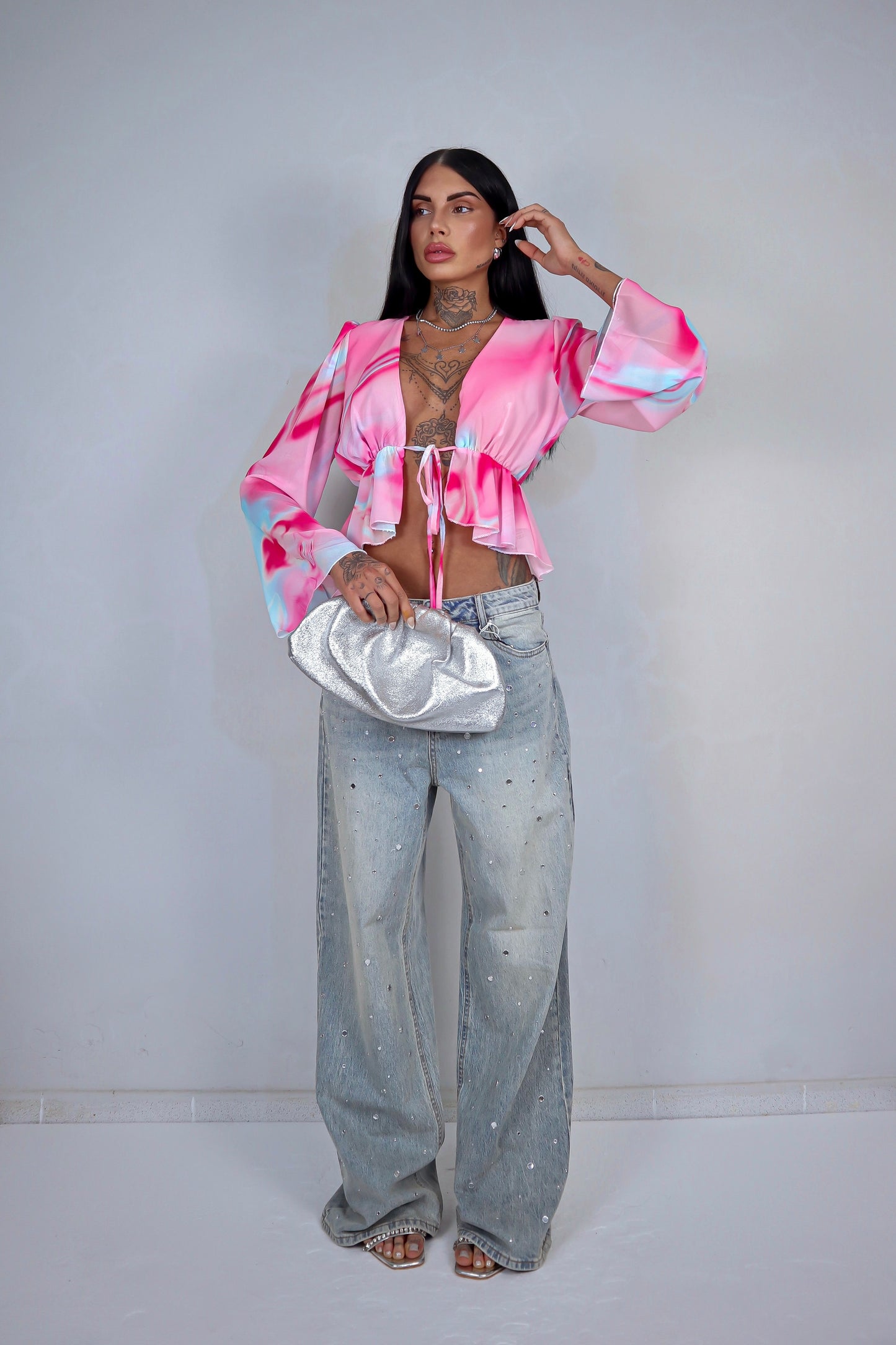 Blusa Antartide - Rosa&Celeste