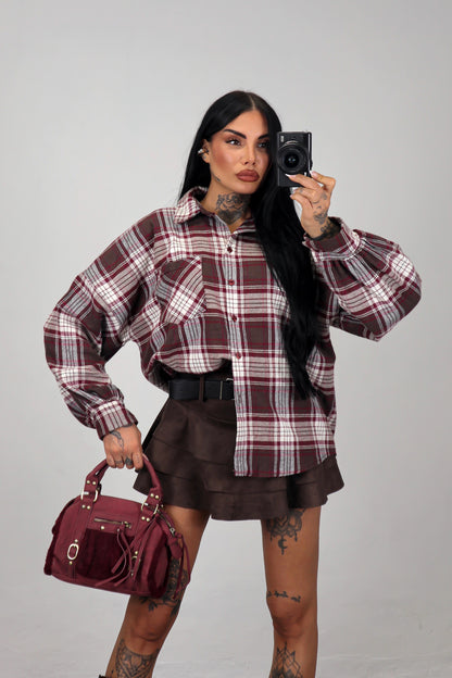 Camicia Tartan Valery - Bordeaux