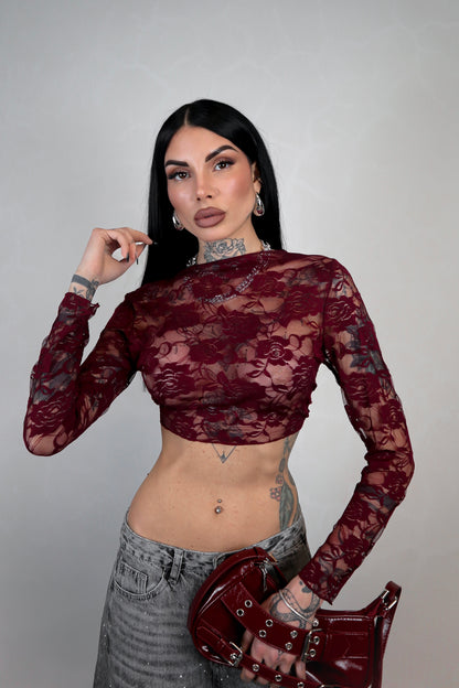 Top Coprispalle Pizzo - Bordeaux