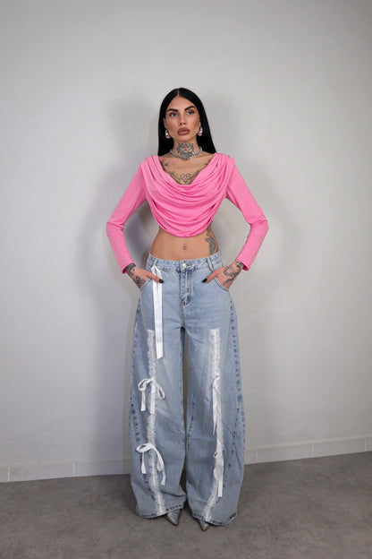 Maglia Crop Eliane - Rosa
