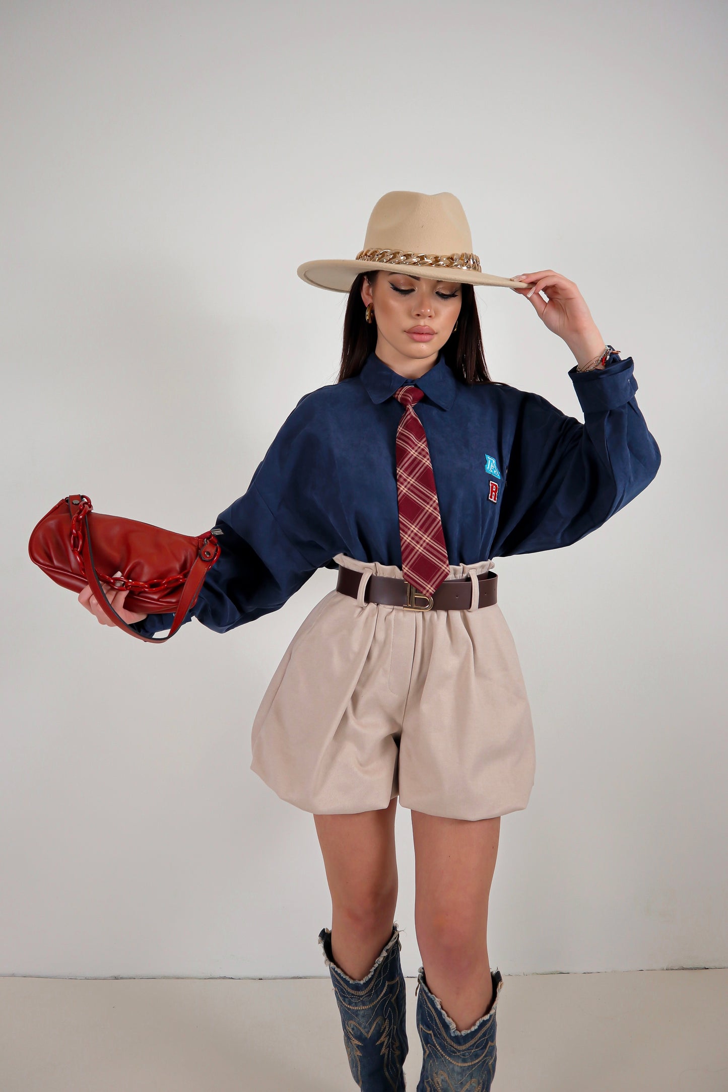 Camicia Scamosciata College - Blue