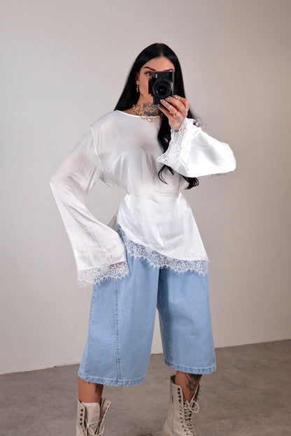 Maglia long sleeve Elegant - Bianco