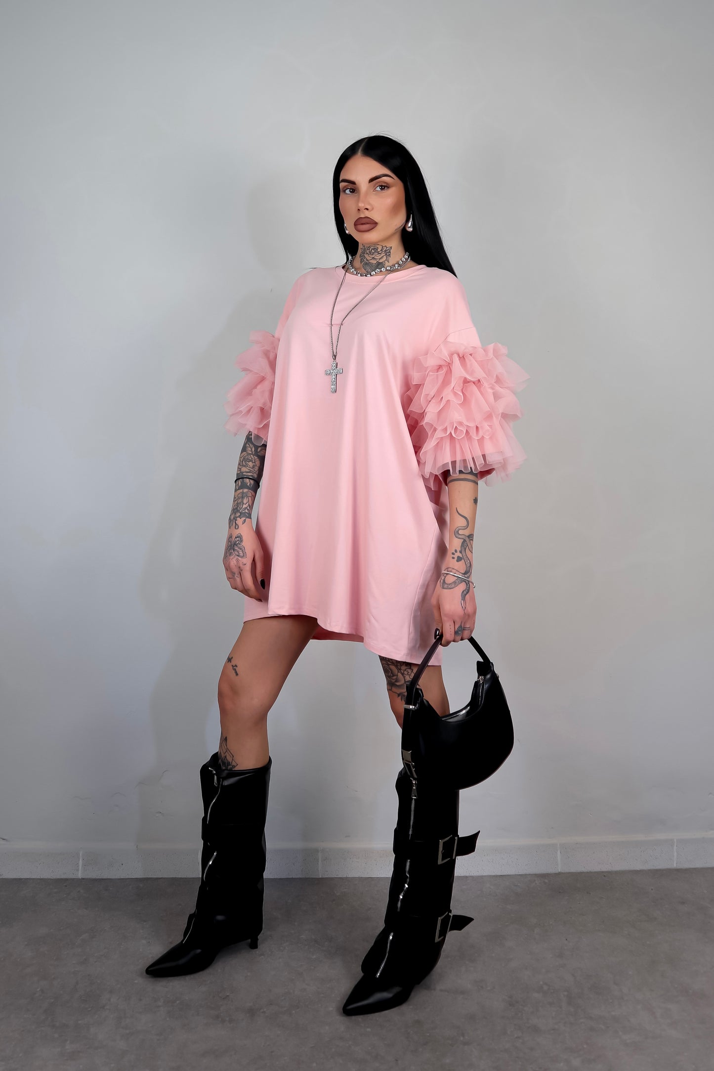 T-Shirt Oversize Fluffy - Rosa