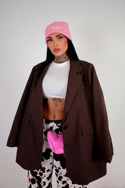 Blazer Maxi - Marrone