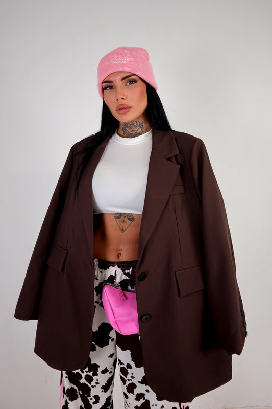 Blazer Maxi - Marrone