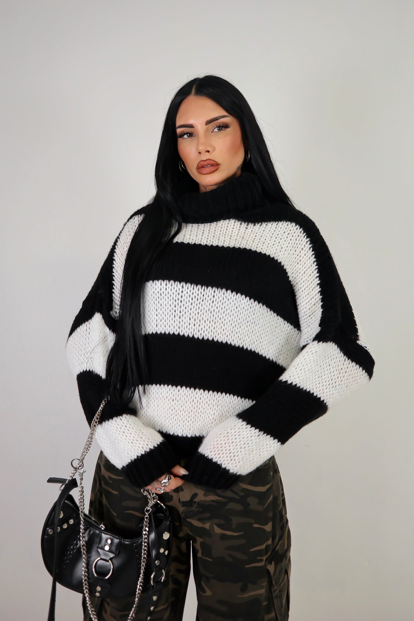 Maglione Nadine - Nero/Bianco